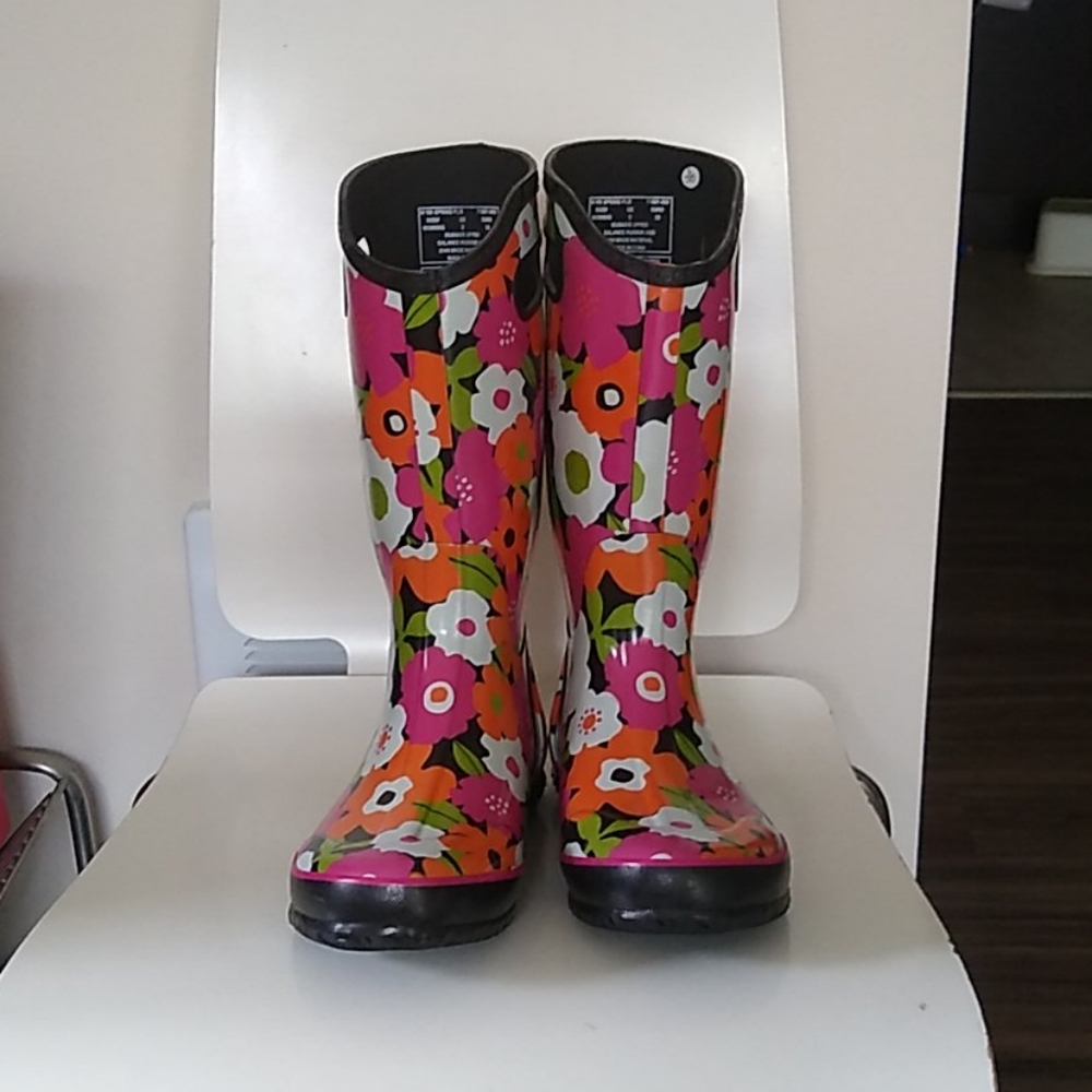 Bogs Spring Flowers Waterproof Rain Boots